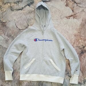 Champion Gray Hoodie with Logo